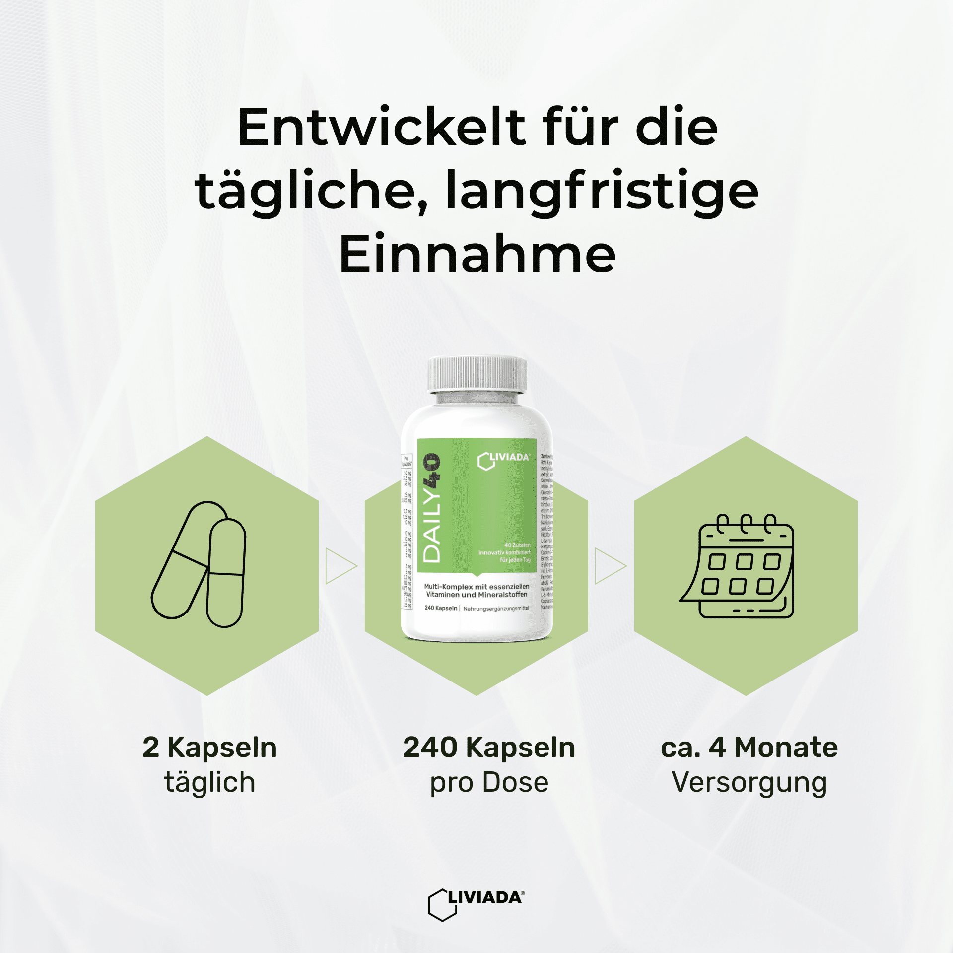 LIVIADA DAILY40 - Multi-Komplex mit essenziellen Vitaminen & Mineralstoffen